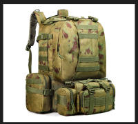 Mochila táctica de camping de gran capacidad con hebilla de color a juego, de tela Oxford, para exteriores, de camuflaje militar, para montañismo - details 17