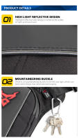 Bolsa De Pierna Para Motocicleta Impermeable Mochila De Cintura Táctica Para Viaje Con Bolsillo Para Teléfono Móvil - details 7