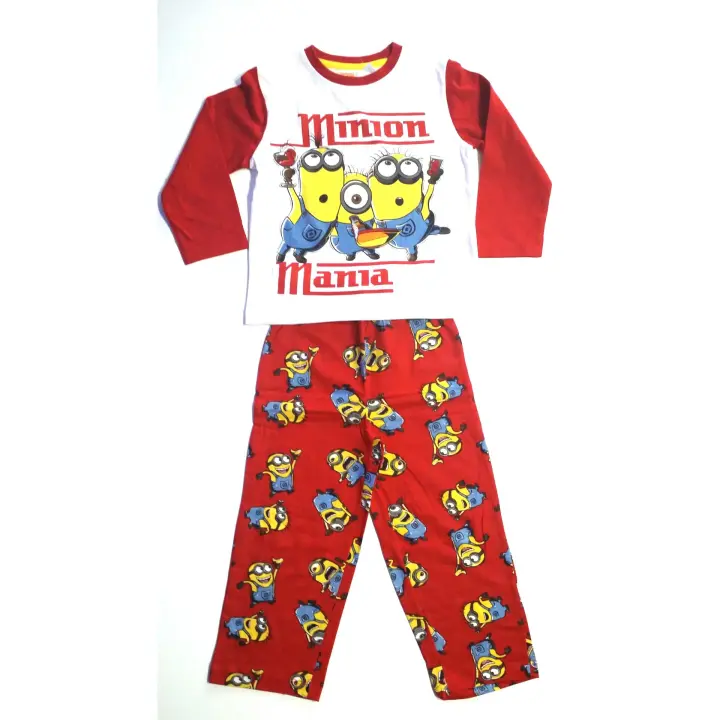 Pijama manga larga niño Minions - Minion manía 4 años 104cm rojo Raíz MERCHAN-STORE Pijama - 1