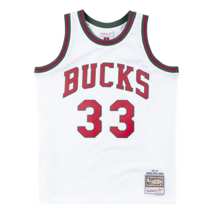 Camiseta Kareem Abdul-Jabbar NBA Milwaukee Bucks Swingman 1971-72 Blanca - 1