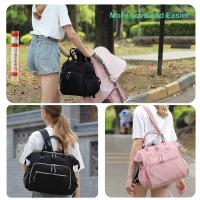 Mochila para mamá, bolso de mano para guardar biberones y pañales, mochila impermeable que se puede colgar en el cochecito de bebé, bolsa de almacenamiento - details 5