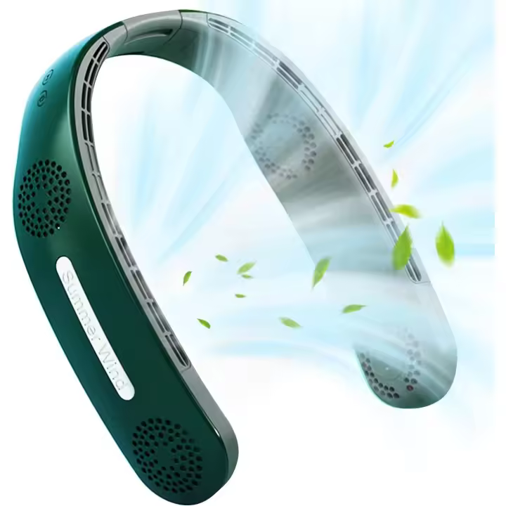 Ventilador de Cuello, ventilador sin Aspas, ventilador de Cuello portátil, ventilador personal recargable, ventilador Deportivo para interiores, Exterior, Hogar - 1