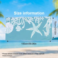 Toalla De Playa Antisandía Azul Estrellada Con Ondas De Verano Tela Microfibra Secado Rápido Láminas De Color Para Baño - details 4