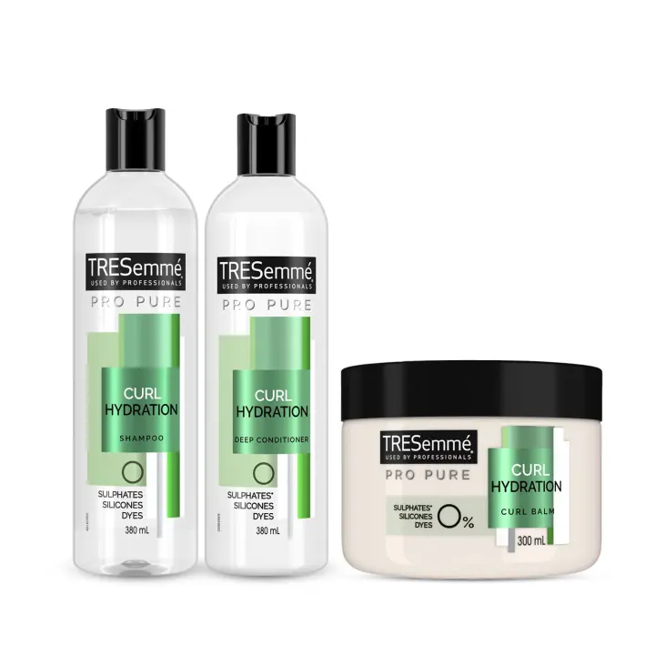 TRESemmé Pack Pro Pure Curl Champú + Acondicionador + Mascarilla Hidratante para cabello rizado - 1