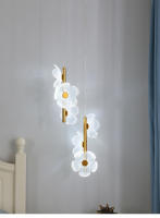 Lámpara Colgante LED Lustre Nordic Para Techo Dormitorio Niños Decoración De Habitación Cepillo De Metal Incluye Bombillas - details 1