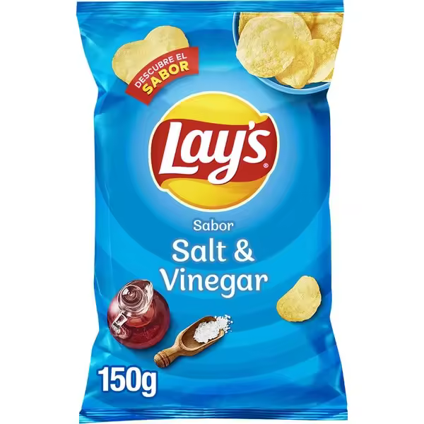 PACK de 12 - Lay´s patatas fritas sabor sal y vinagre 12 x 150 g PEPSICO - 1