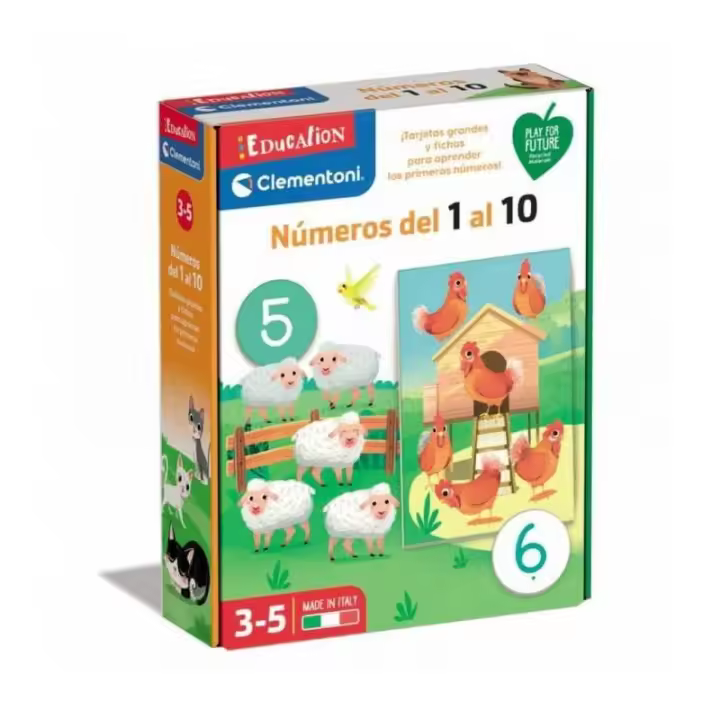 Juego educativo NUMEROS DEL 1 AL 10 animales de Clementoni - 1