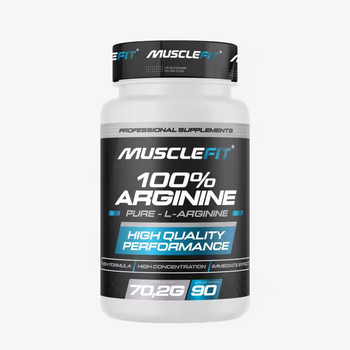 100% Arginina - MuscleFit│90 cápsulas│Complemento alimenticio a base de L-Arginina Pura - 1