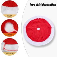 Alfombra De Árbol Navideño De 40 Cm De Peluche Blanca Con Lentejuelas Tapete Pequeño Para Decoración De Hogar Y Fiestas - details 9