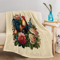 Manta De Tela De Flanela Suave Y Acolchada Con Patrón De Animales De Zoológico En El Bosque Para Sofá Cama Viaje Picnic - details 4