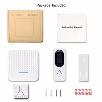 Kit De Campana De Puerta Solar Para Jardín Y Hogar Con Receptor 1000 Pies De Operación Indicador LED 52 Sonidos Campana Portátil - details 18