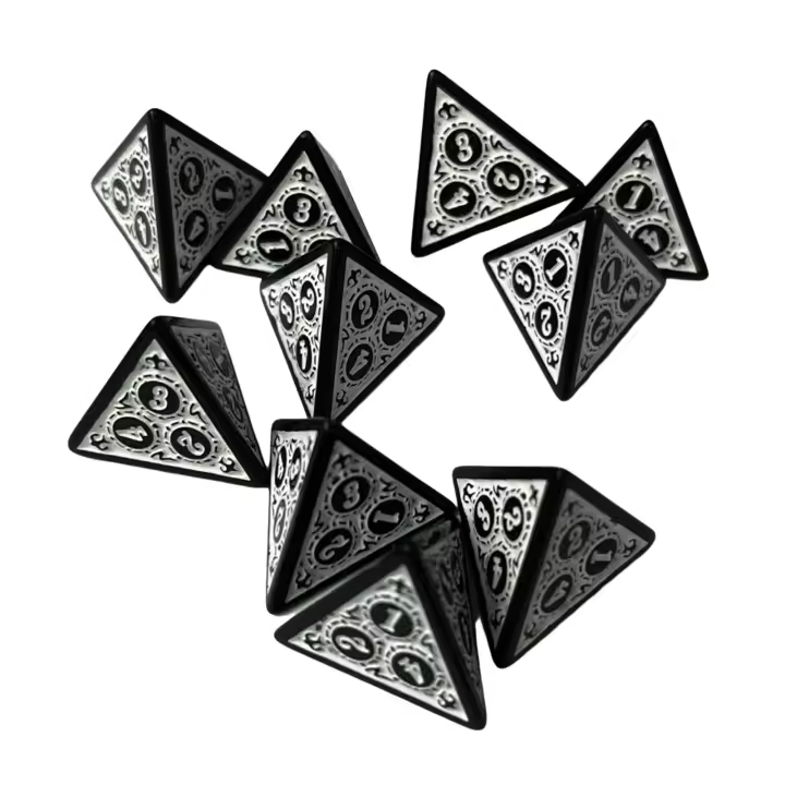 Juego De Dados Poliedros De 4 Cara Para Juegos De Rol Y Clase Accesorios De Entretenimiento Juguetes Acrílicos Para Mesa - 1