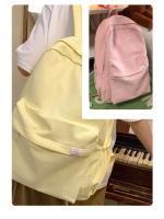 Mochila Suave Para Hermana Color Sólido Gran Capacidad Estudiante Escuela 2022 Invierno Mochila Universitaria De Estilo INS Para Estudiantes De Colegio - details 6
