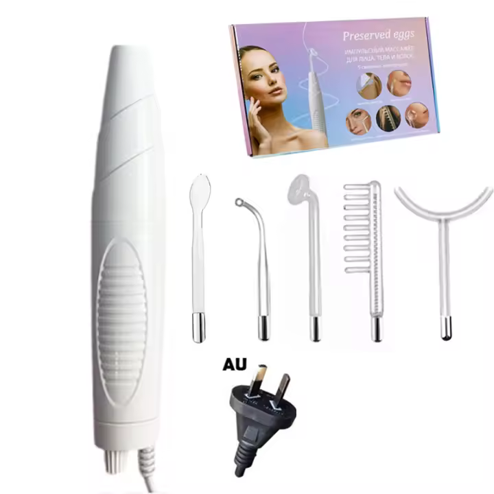 Máquina De Tratamiento Facial Portátil Con 5 Tubos Onda De Alta Frecuencia Botón Táctil Tratamiento Con Ozono Para Cuidado De La Piel - 1