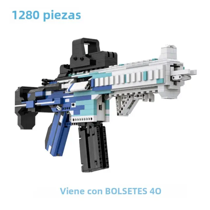 Bloques De Construcción Creativos CSGO M4A1 Con Bala De Ladrillo HK416C Rifle De Tiro Sencillo DIY Para Niños Juguetes De Armería Regalo De Navidad - 1