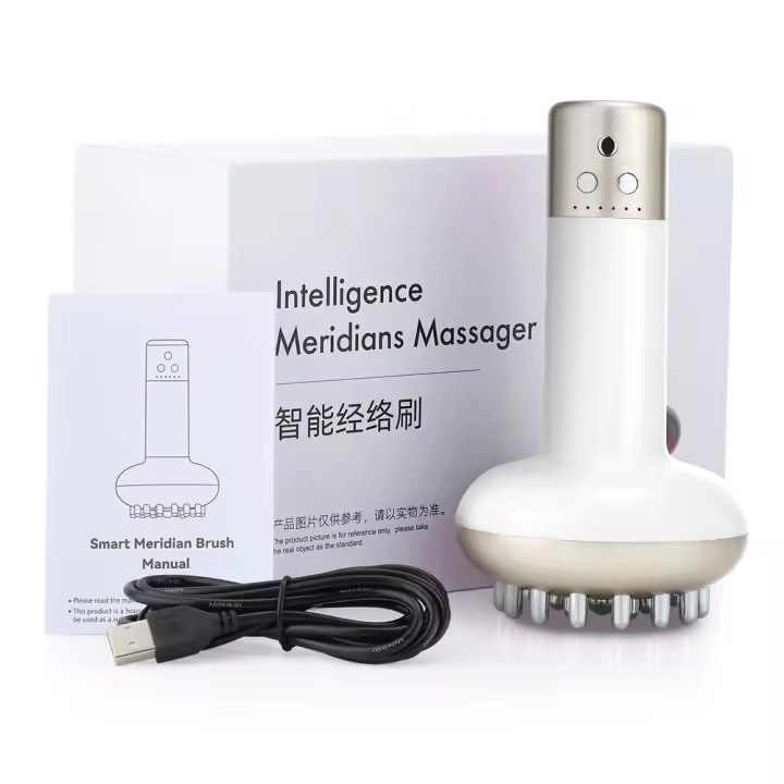 Masajeador Eléctrico De Lymphática Meridian Body Con Cepillo De Masaje Microcorriente Anticelulitis Guasha Calor Físioterapia Apparatus Para Relajación Corporal - 1