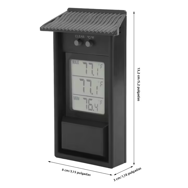 Termómetro Digital Para Exteriores Impermeable Medidor De Temperatura Para Jardín Y Estufa Termómetro De Medición Para Invernadero - 1