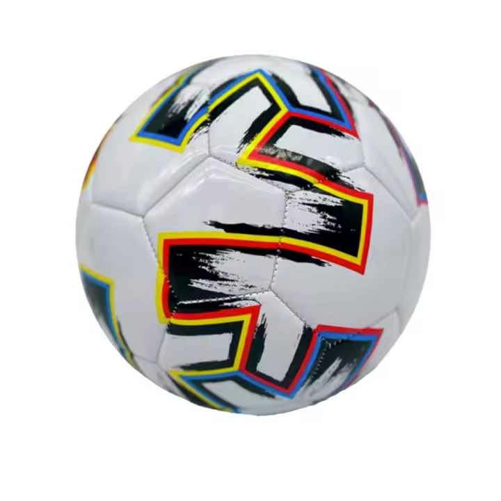 NEMON-Balón de Fútbol Zigzag multicolor de cuero pu Talla 5 para interior y exterior - 1