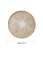2/4/6/8pcs Matrículas De Jute Bohemio Redondas Para Decoración De Mesa Diámetro 15 Pulgadas Ecológicas Clásicas - details 1