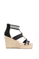 Lyla Wang sandalias cuña alta de esparto con plataforma mujer con cremallera trasera - details 10