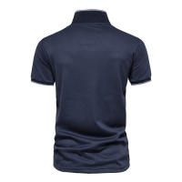 Camisa Polo De Cuello V AIOPESON Para Hombres Color Sólido Manga Corta Estilo Clásico Ropa Masculina Verano 2022 Anti-Pelusa - details 2