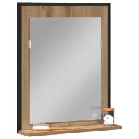 Espejo de baño vidaXL Roble Artesanal 50x12x60 cm Madera elaborada - details 2