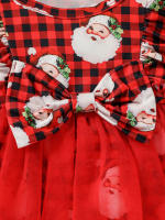 Vestido De Navidad Para Bebé Niñas Con Estampado De San Nicolás Y Manga Larga Estilo Activo Para Otoño Composición 96% Poliéster 4% Elástico - details 10