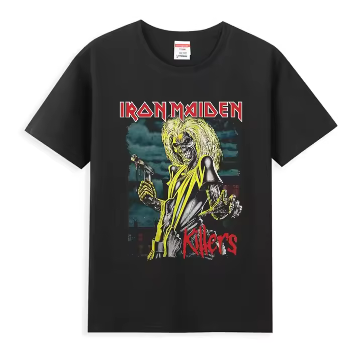 Camiseta De Hombre 2025 Hierro Estilo Casual Con Diseño De Cabeza De Powerslave Oversize Deportiva Camiseta Gráfica De Algodón Cómoda Para Callewear - 1