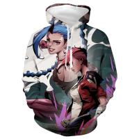 Sudadera De Capucha 3D Arcane League of Legends Para Hombre Moda Casual Abrigo Para Adulto Estilo Hip Hop Abrigo De Tracksuit Sudadera De Jinx Lol - details 1