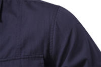 Camisa Militar Estilo Otoño AIOPESON 2023 Para Hombres Algodón 100% Con Bolsillos Color Sólido Slim Casual Manga Larga - details 14
