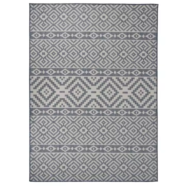 vidaXL Alfombra de exterior de tejido plano rayas azules 200x280 cm - 1