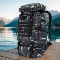 Mochila De Camuflaje 80L Respirable Y Cómoda Impermeable Y Resistente Al Desgaste Para Escalada Deportes Al Aire Libre Esquí Senderismo - details 5