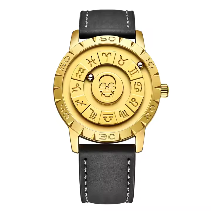 Reloj De Pulsera De Cuarzo Para Hombre FOXBOX Diseño De Cráneo Lujo Acero Inoxidable Deportivo Militar Resistente Al Agua Estilo Casual - 1