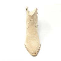 Botines de Mujer Cowboy, Antelina Beige, Camperas Casual, Tacón Bajo Goma,  Moda joven Otoño Invierno 2024 - details 4