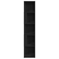 Gabinete Esquinero vidaXL Negro Roble 33x33x164,5 cm Madera - details 4