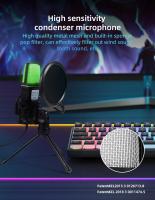 Micrófono Profesional Para Juegos De Computadora Condensador USB Para Streaming En Vivo Podcast Estudio Micrófono Karaoke Kit De Microfonos Para PC Y Portátil - details 4
