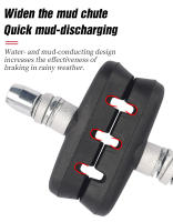 LEBYCLE Frenos De Bicicleta Pies De Freno Resistente Al Desgaste 55mm Para Ruedas De Aluminio De 14 16 18 20 Pulgadas - details 2