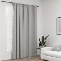 vidaXL Cortina Opaca con Ganchos Look de Lino 290x245 cm Ventana Color Amarillo,  Azul,  Beige y mas - details 3
