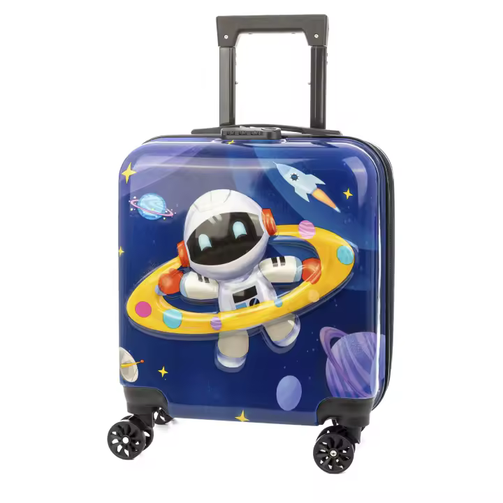 Maleta trolley infantil en material ligero de ABS de alta resistencia. Cerradura numérica4 ruedas dobles giratorias 360°. 35x23x45 Cm. - 1