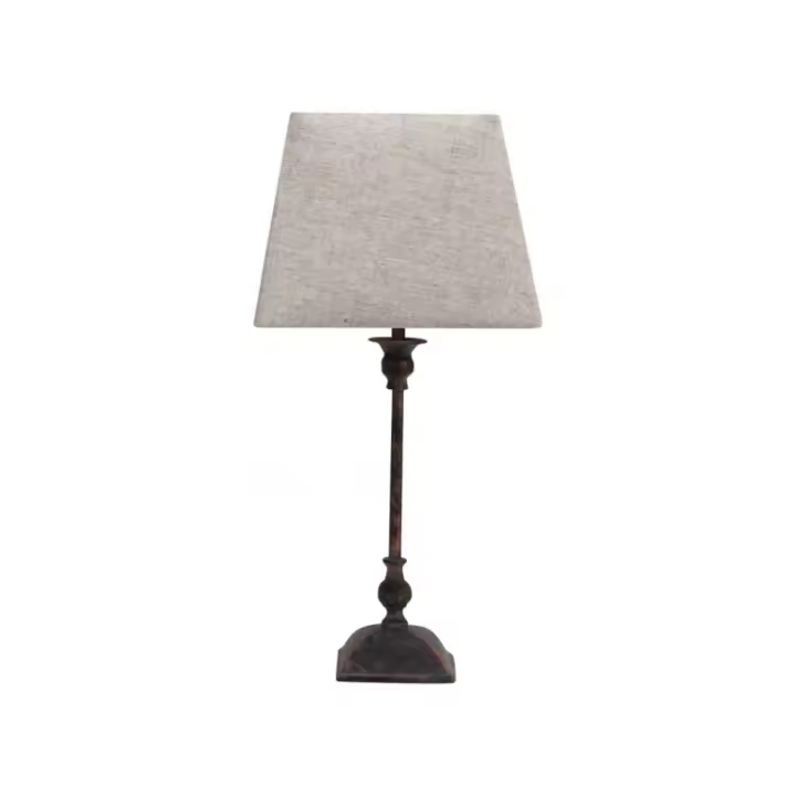 Fabrilamp - Sobremesa Percasol 1xe27 Marron Rustico 52x25x25 Cm - 1