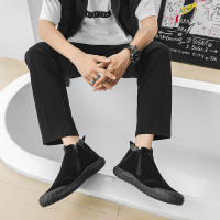 Botas Cortas Antideslizantes Y Resistentes Al Desgaste Para Hombre Estilo Británico Altas Para Otoño Zapatos De Trabajo Para Sitio De Construcción Casual - details 12