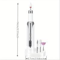 QuitaMalte de uñas, Taladro Eléctrico portátil profesional para uñas, para dar forma pulidor de uñas, pulir y quitar uñas de gel, herramienta de manicura multifuncional - details 1