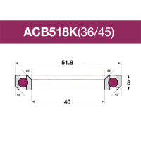 Juego De Inserción De Manillar De Bicicleta 1-1/2" ACB518K 20g 40x51.8x8 36°/45° MH-P518K Accesorios De Ciclismo Acero Inoxidable Plateado - details 6