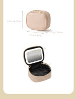 Bolso De Maquillaje Recargable Con Espejo LED Pantalla Táctil Compacta 3 Luzes Coloridas Material PU Estilo Casual - details 12