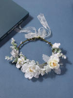 Diadema De Rattan Simulada Tejida En Hierro Florales Para Mujer Adorno De Boda Y Novia Estilo Inmortal Decoración De Fiesta - details 3
