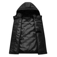 Chaleco Sin Mangas Para Hombre Con Capucha Cuello Erguido Multicolor Caliente Otoño Invierno Casual Zipper Estilo Regular - details 6
