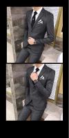 Traje Elegante Para Hombre (Blazer+ Pantalones) Moda Negocios Coreana Ajustado Para Boda Traje Profesional De Gentleman - details 12