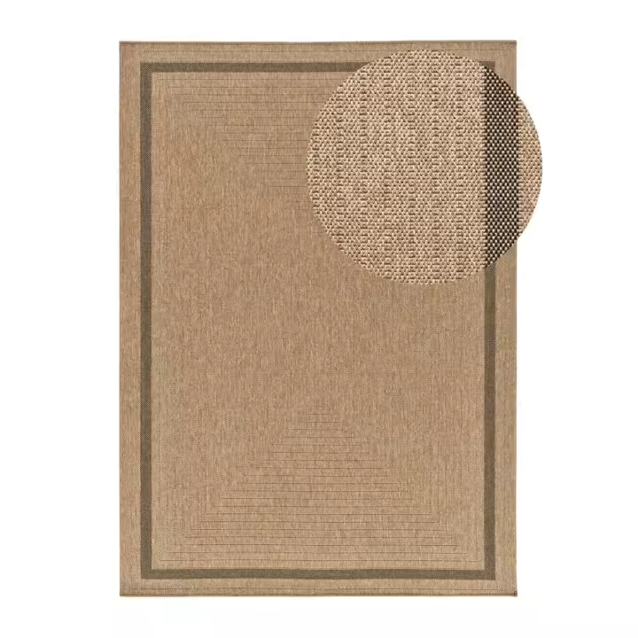 Alfombra de exterior efecto yute en Natural - ACRA 5011 | 80x150, 120x170, 160x230, 200x290 cm - 1
