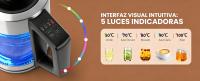 AIGOSTAR Hervidor de agua inteligente con control de temperatura y función mantener caliente, 2200 W, 1,7 L de acero inoxidable y vidrio, revestimiento cerámico antical, libre de BPA, para hogar, oficina y fiestas - details 3