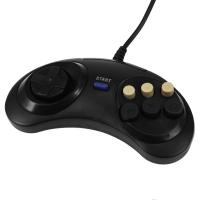Clásico retro 6 botones mango con cable controlador de juego GamePad joystick joypad para Sega MD2 PC Mac Mega Drive Accesorios - details 3